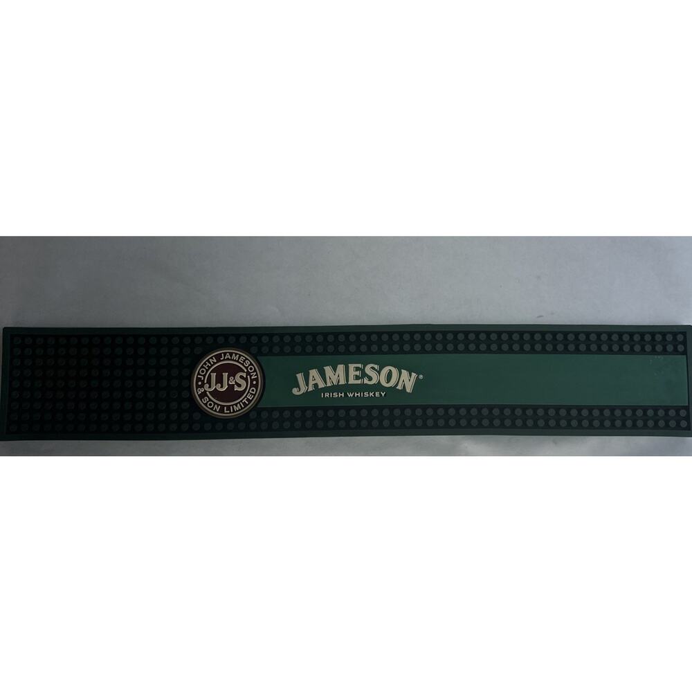 Jameson Irish Whiskey green Rubber Bar Runner Mat